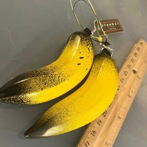 massive jianhui london designer banana pierced earrings fruit
